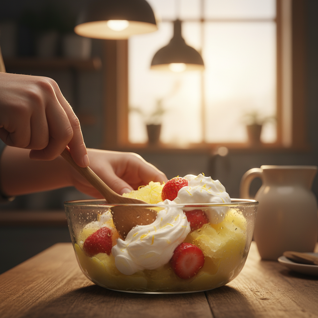 Pink Mermaid Lemon Freeze topped with Whipped Cream