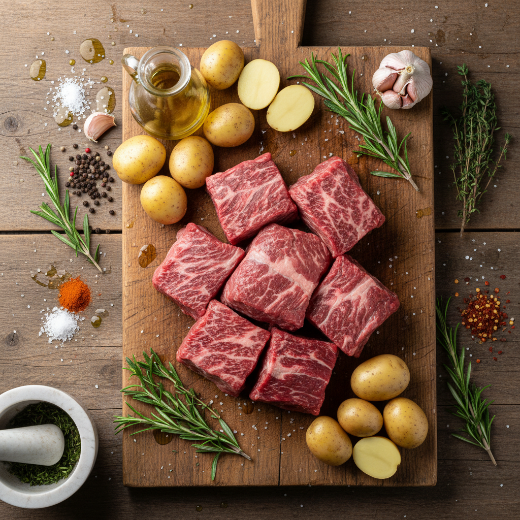 Ingredients for Slow Cooker Beef Bourguignon