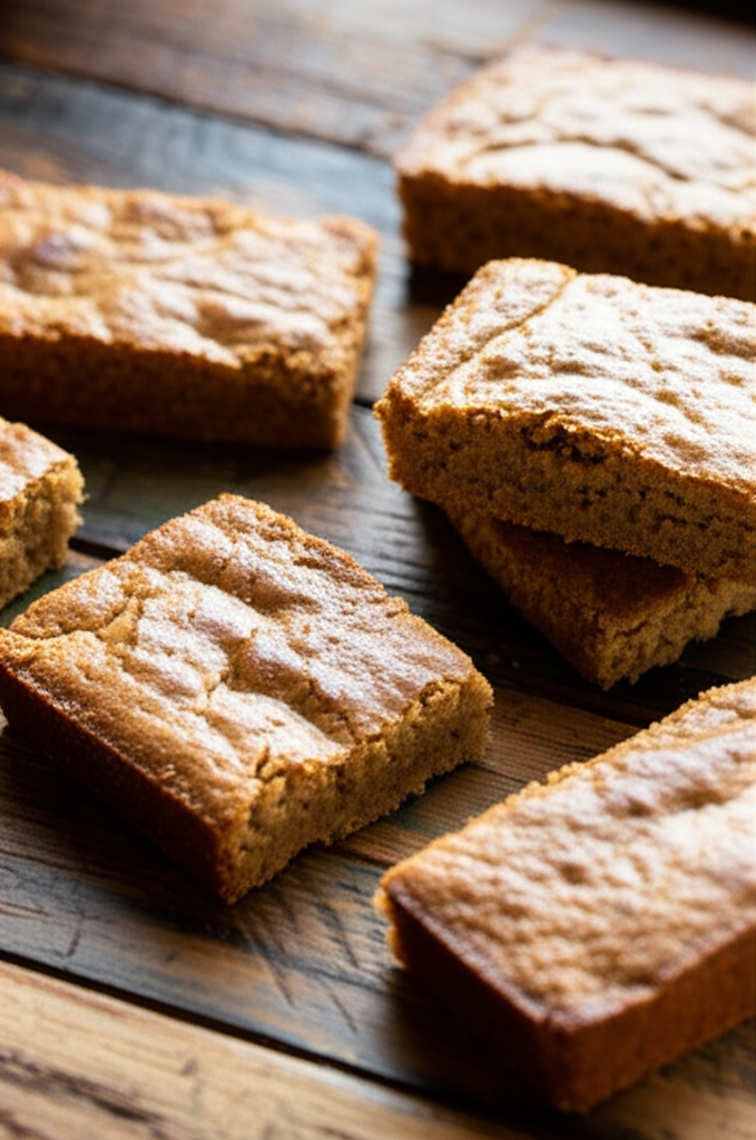 Banana bars snack on a plate