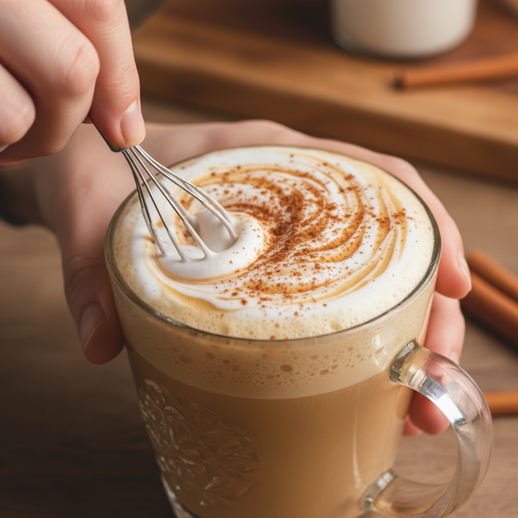 Instructions to order Cinnamon Roll Chai drink