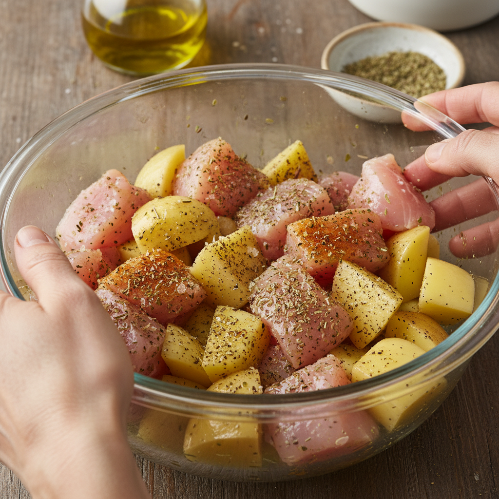 Cooking chicken in various methods