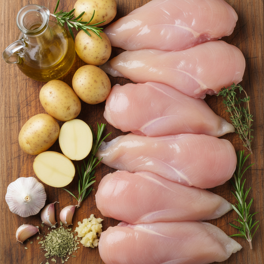 Ingredients for Grilled Chicken Breast the Old-Fashioned Way