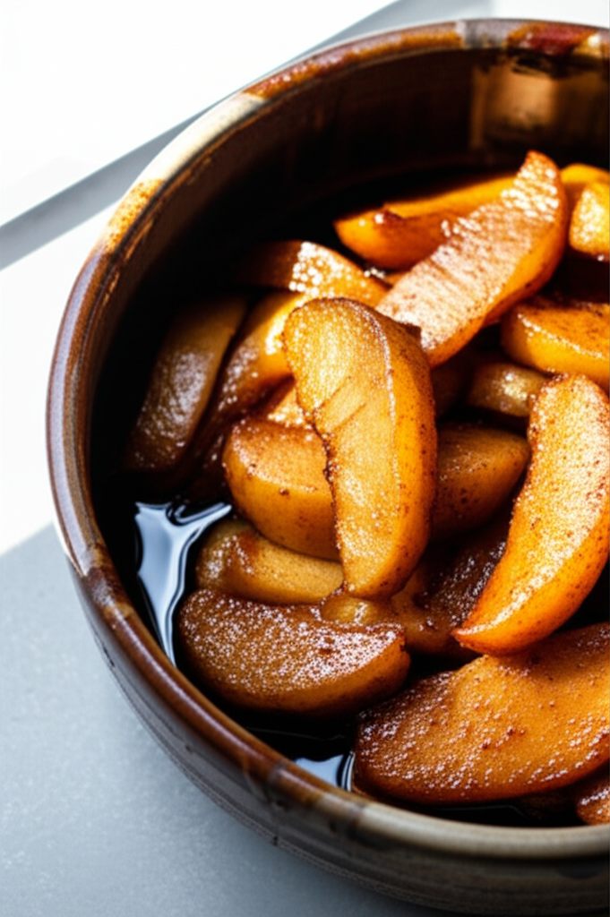 Air fryer apples cooked to sweet and spicy perfection