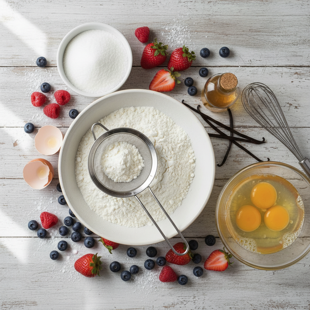 Ingredients for Angel Food Cupcakes