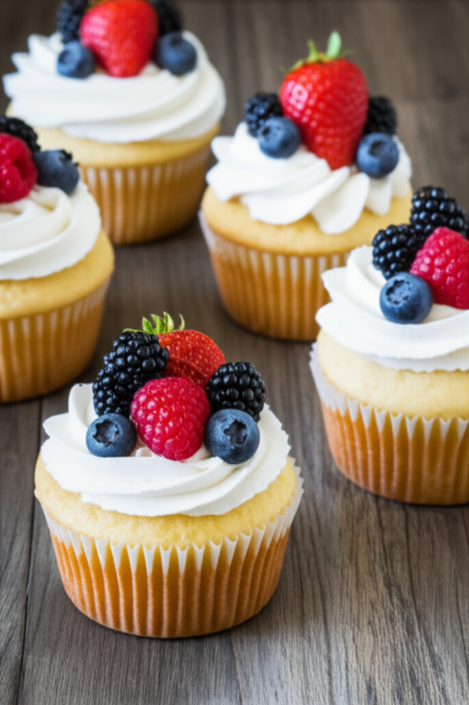 Angel Food Cupcakes on a plate