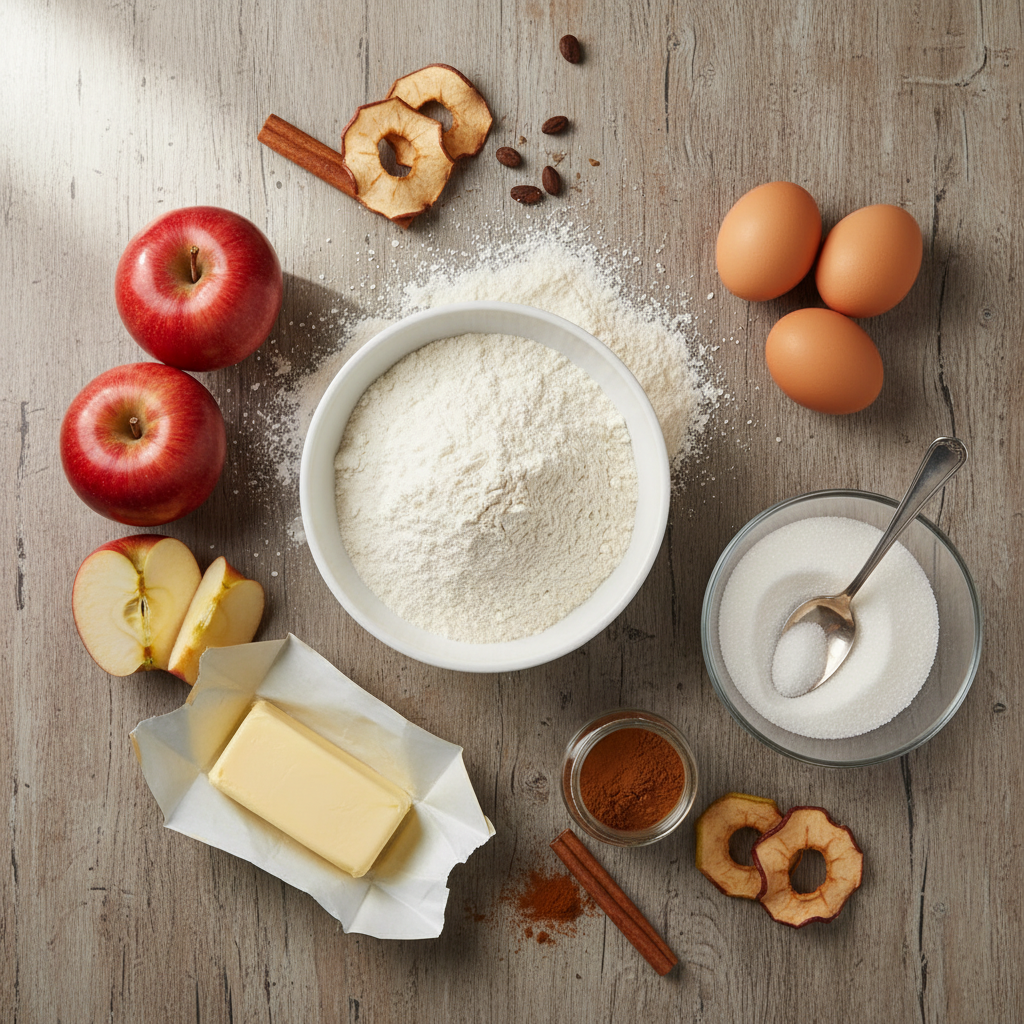 Ingredients for Apple Cinnamon Coffee Cake