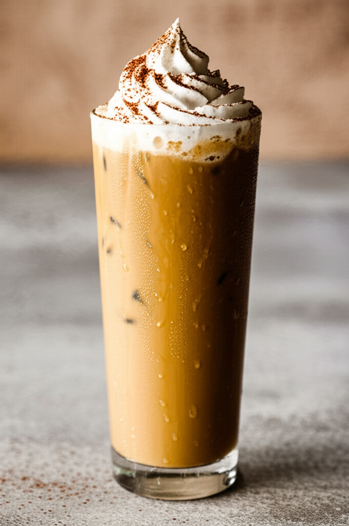 Baileys Iced Coffee glass on table