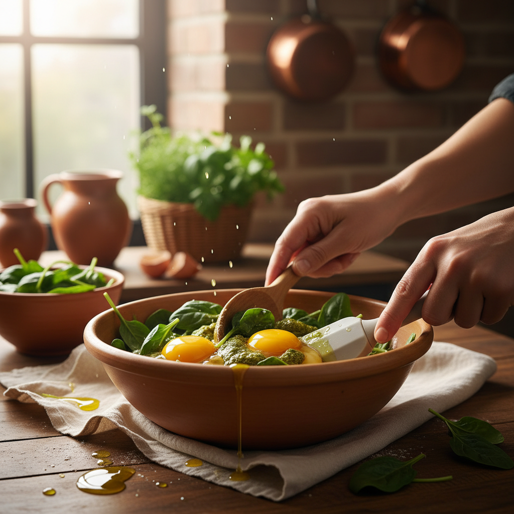 Pesto Spinach and Eggs Toast