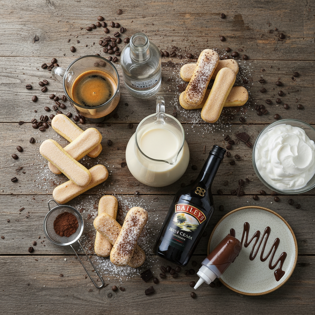 Ingredients for Baileys Tiramisu Martini