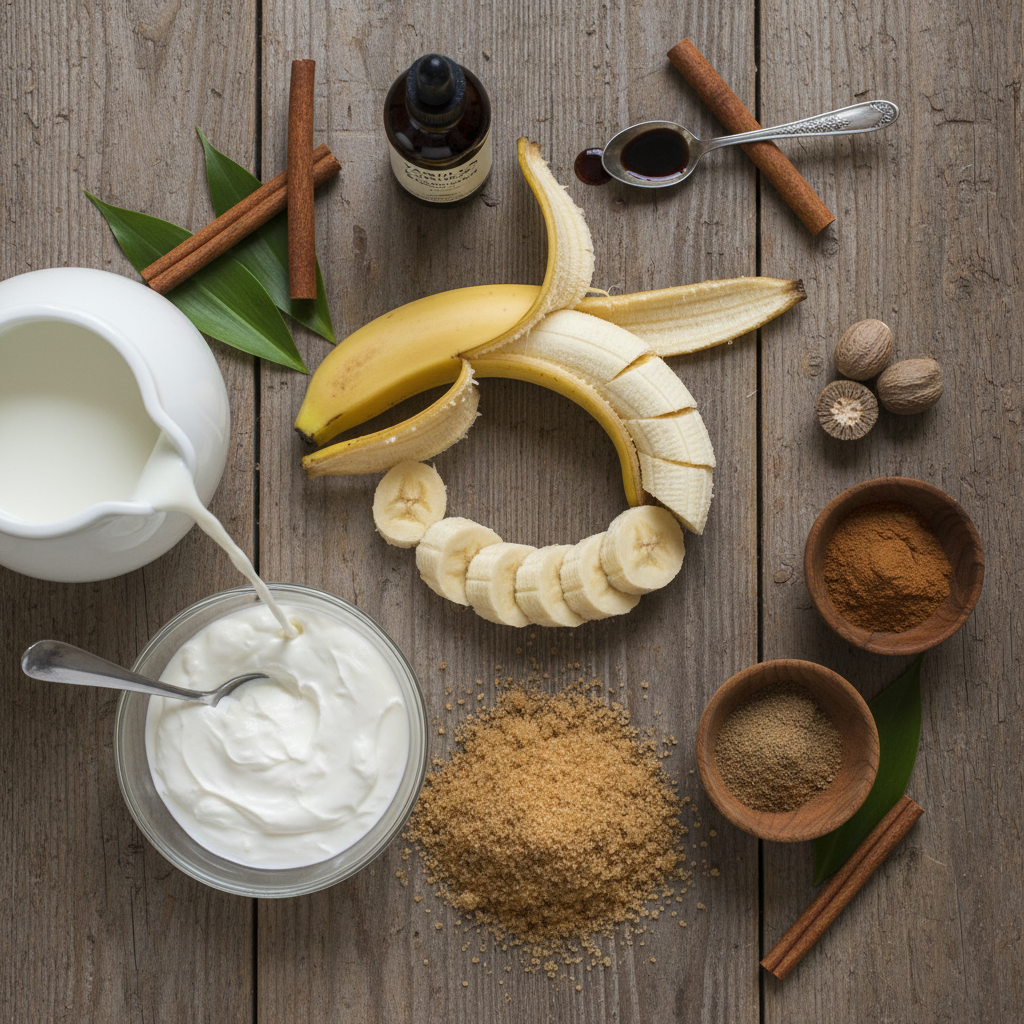 Ingredients for Banana Bread Creamer