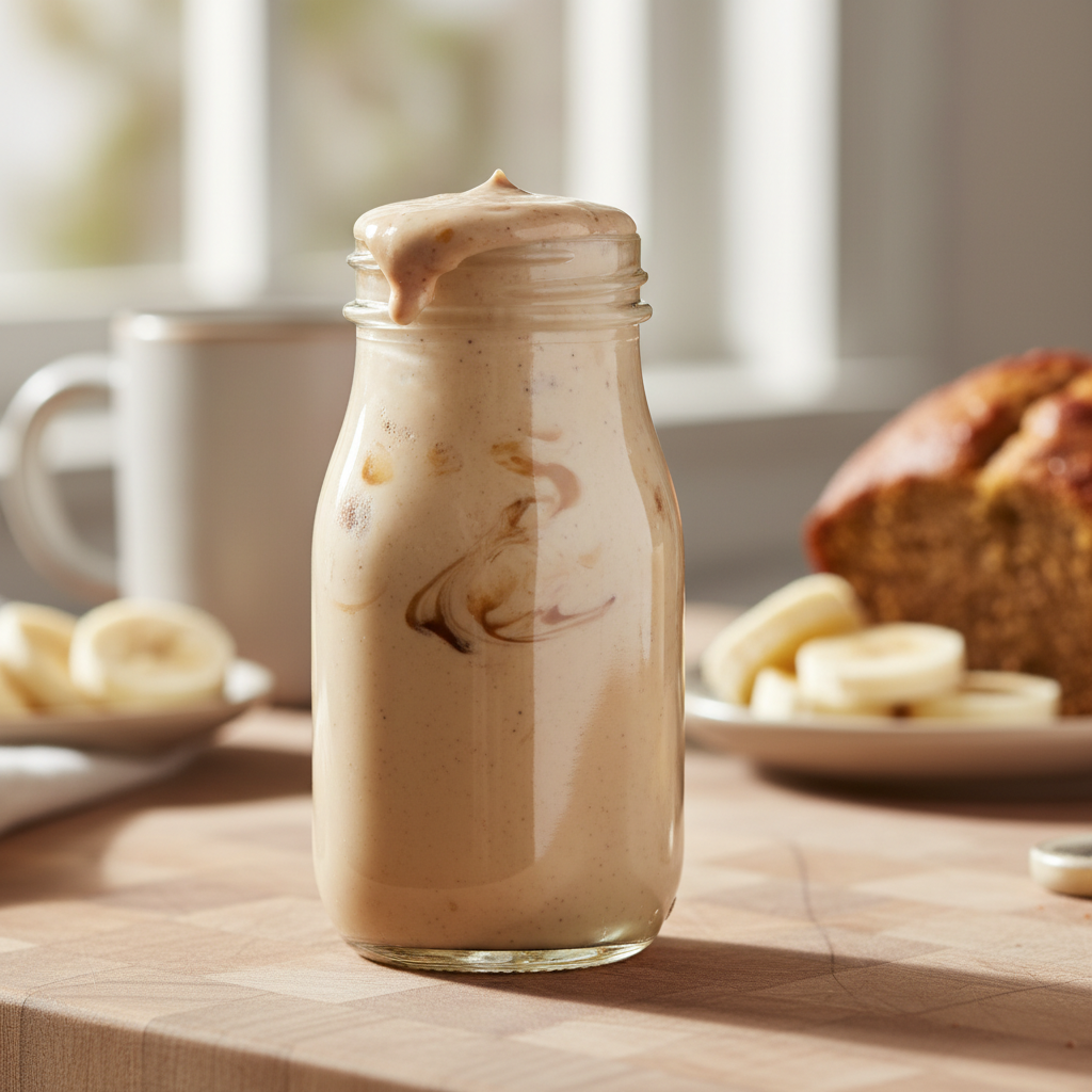 Banana Bread Creamer ready to serve