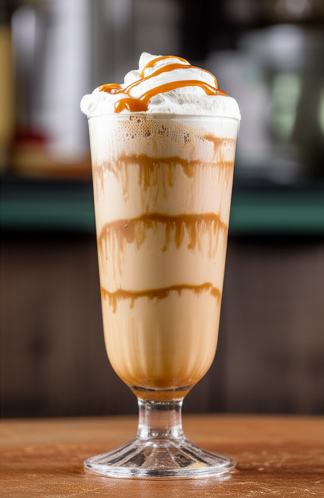 Cold creamy coffee drink