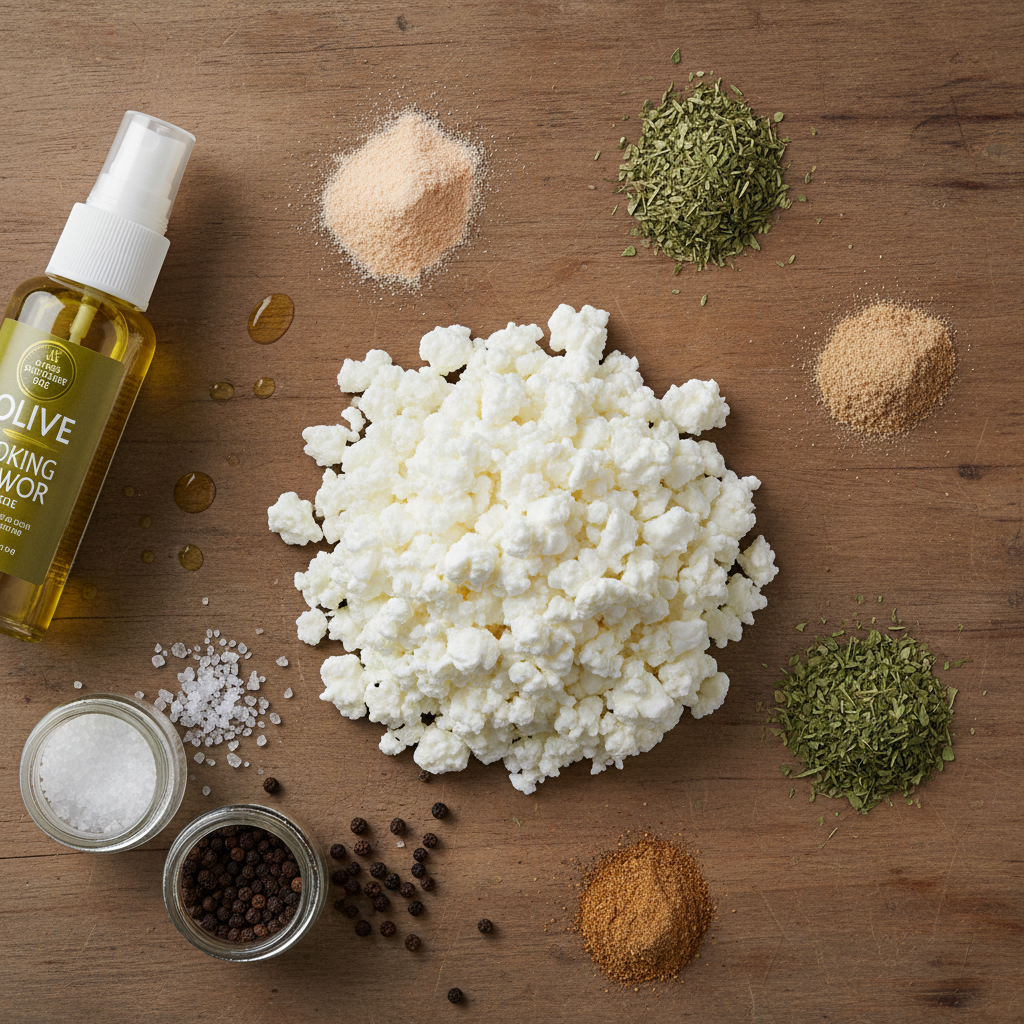 Ingredients for protein cottage cheese chips