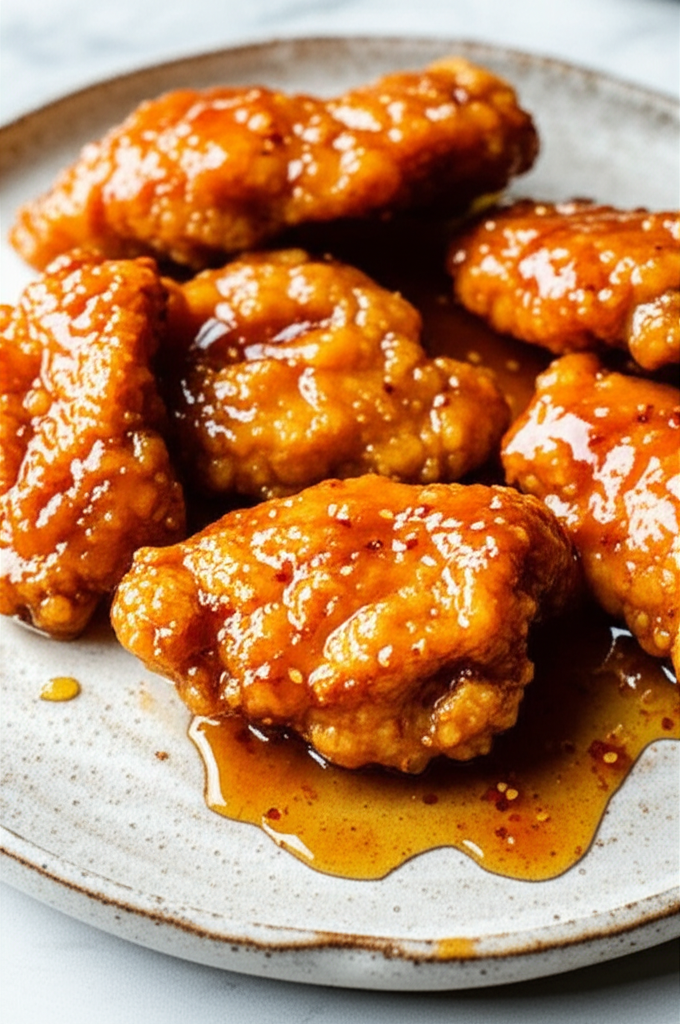 Honey Garlic Chicken Crispy Sticky Sweet