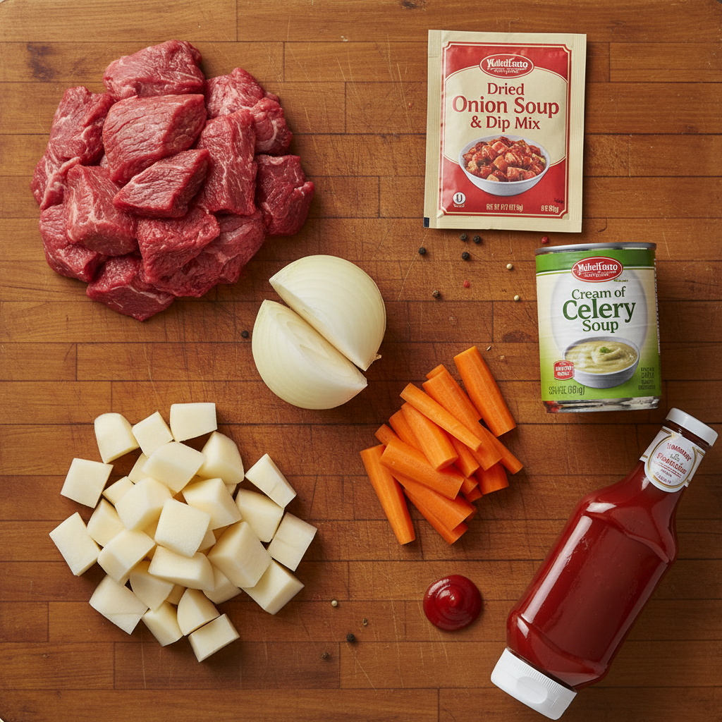 Ingredients for Crock Pot Beef Stew