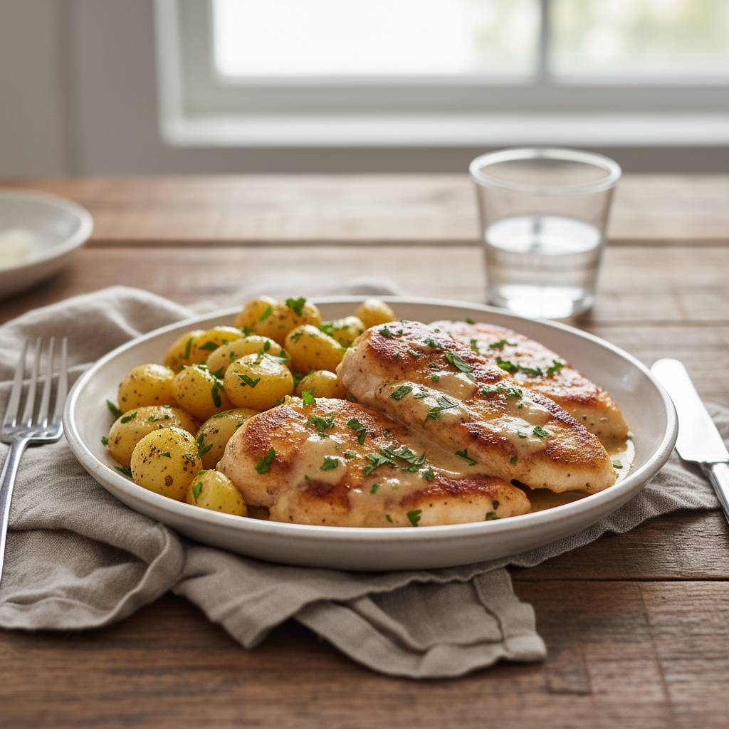 Serving suggestions for Crockpot Garlic Parmesan Chicken and Potatoes