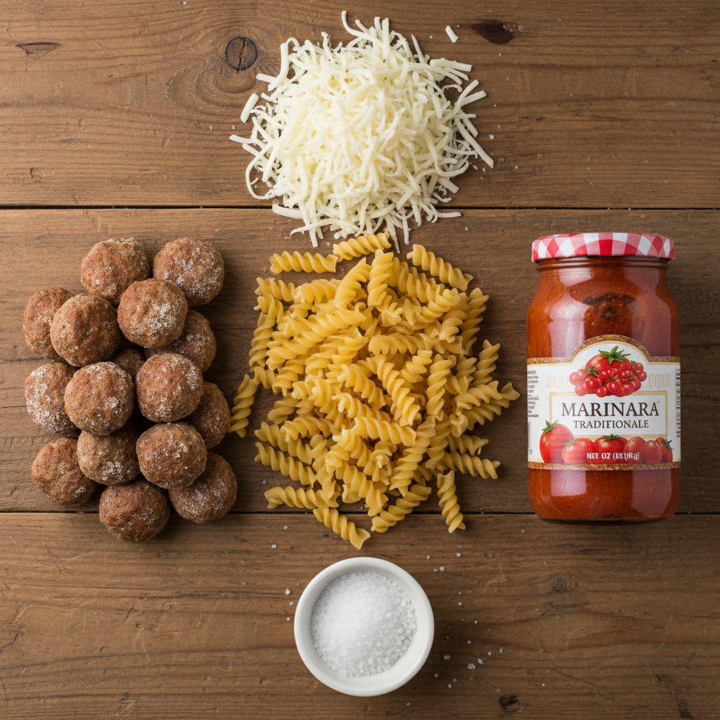 Ingredients laid out for casserole