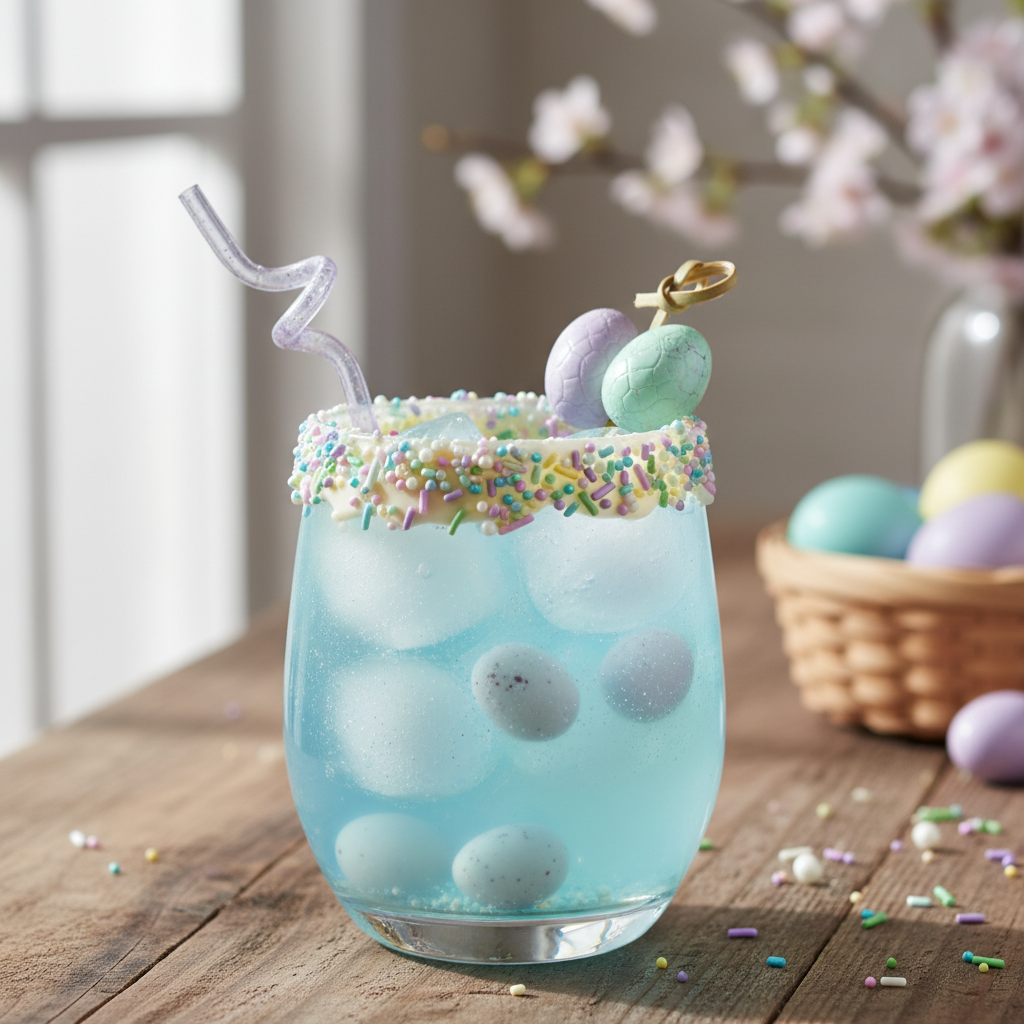 Finished Easter Egg Punch in cups ready to serve