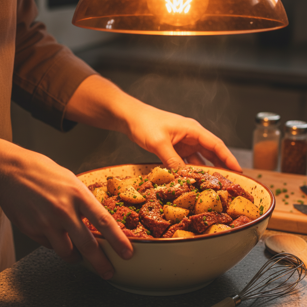 Marinating beef for beef and broccoli