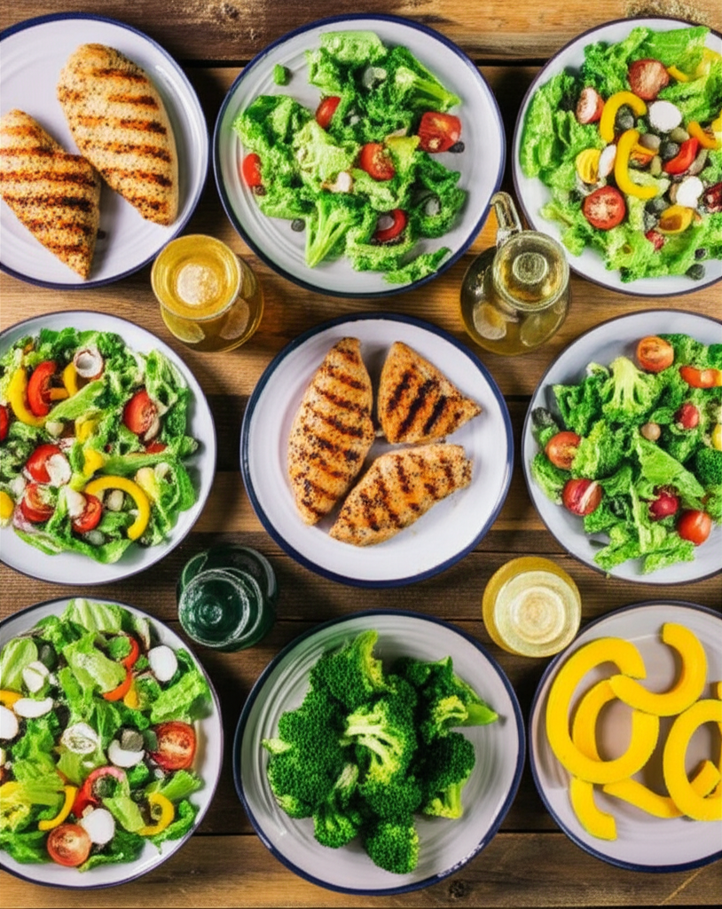 Healthy diabetic meal ingredients