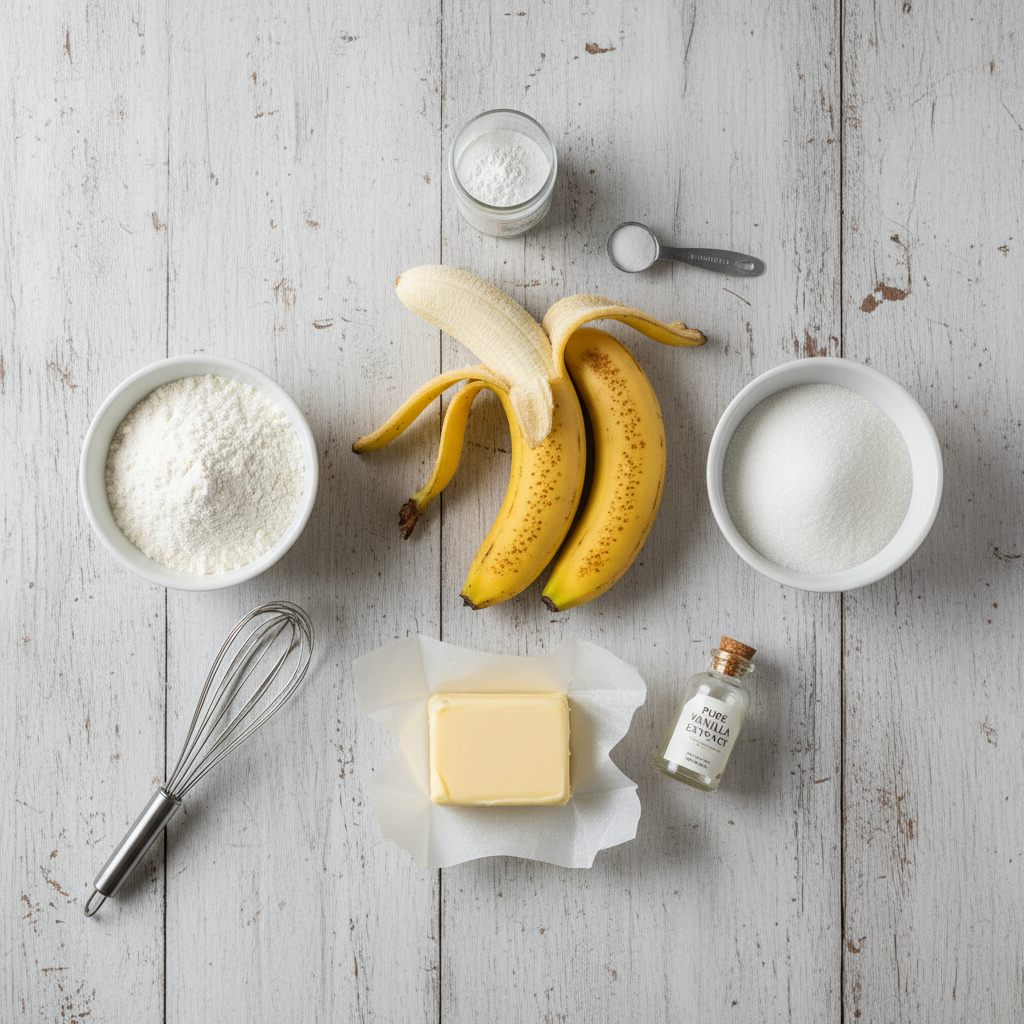 Ingredients for banana bread cookies