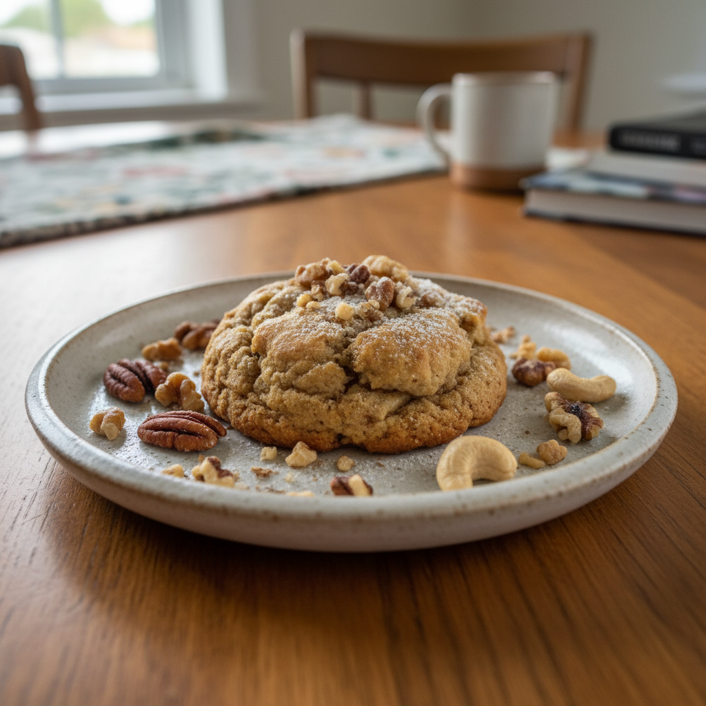 Cooling banana bread cookies on wire rack