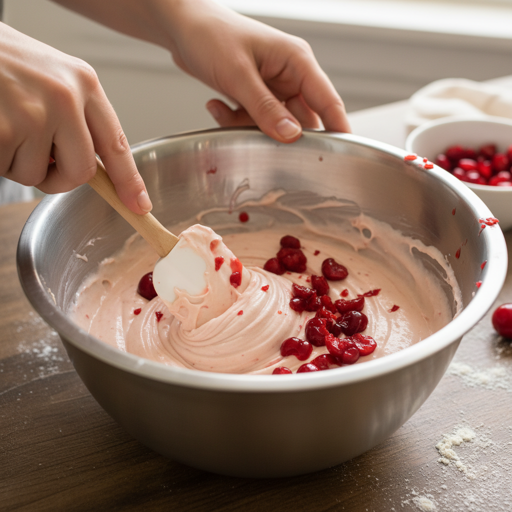 Instructions for cupcake batter preparation