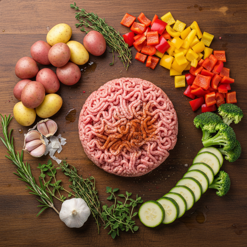 Ingredients for Ground Turkey Shepherd's Pie