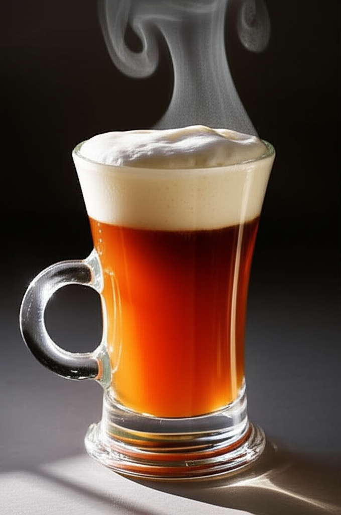 Irish Coffee in a glass mug