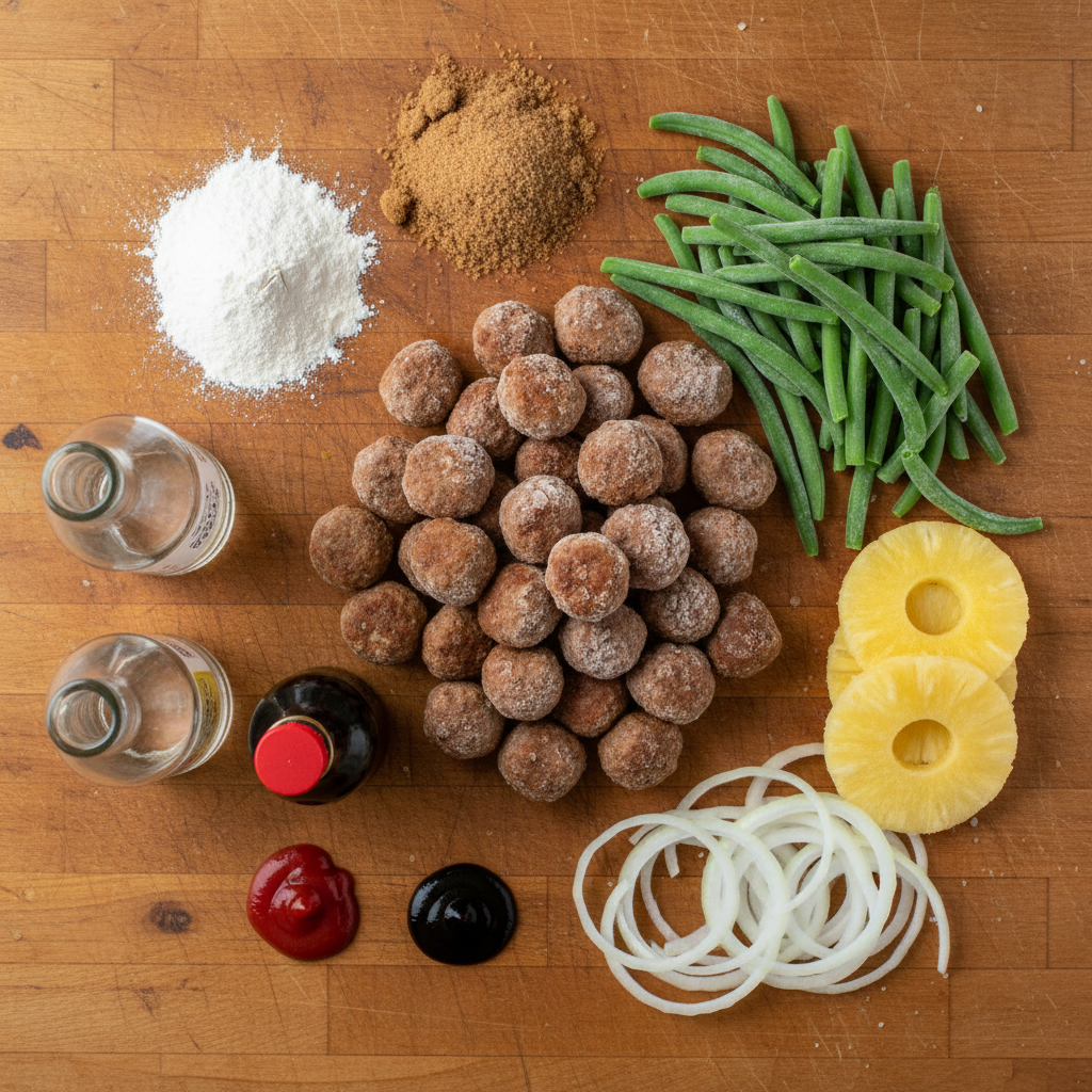 Sheet Pan Sweet and Sour Meatballs Ingredients