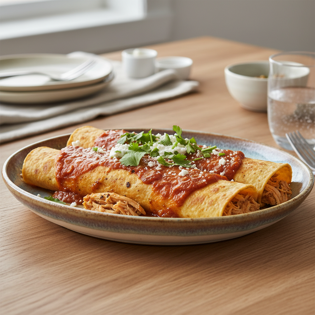 Serving suggestions for rotisserie chicken enchiladas