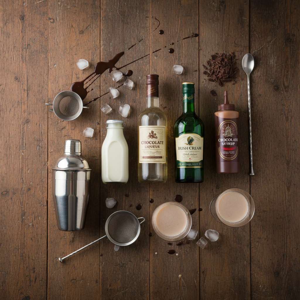 Ingredients for Chocolate Bunny Martini