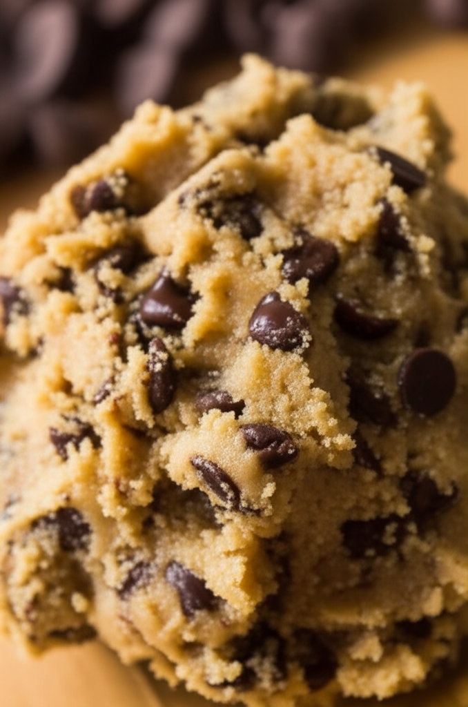 Bowl of edible chocolate chip cookie dough