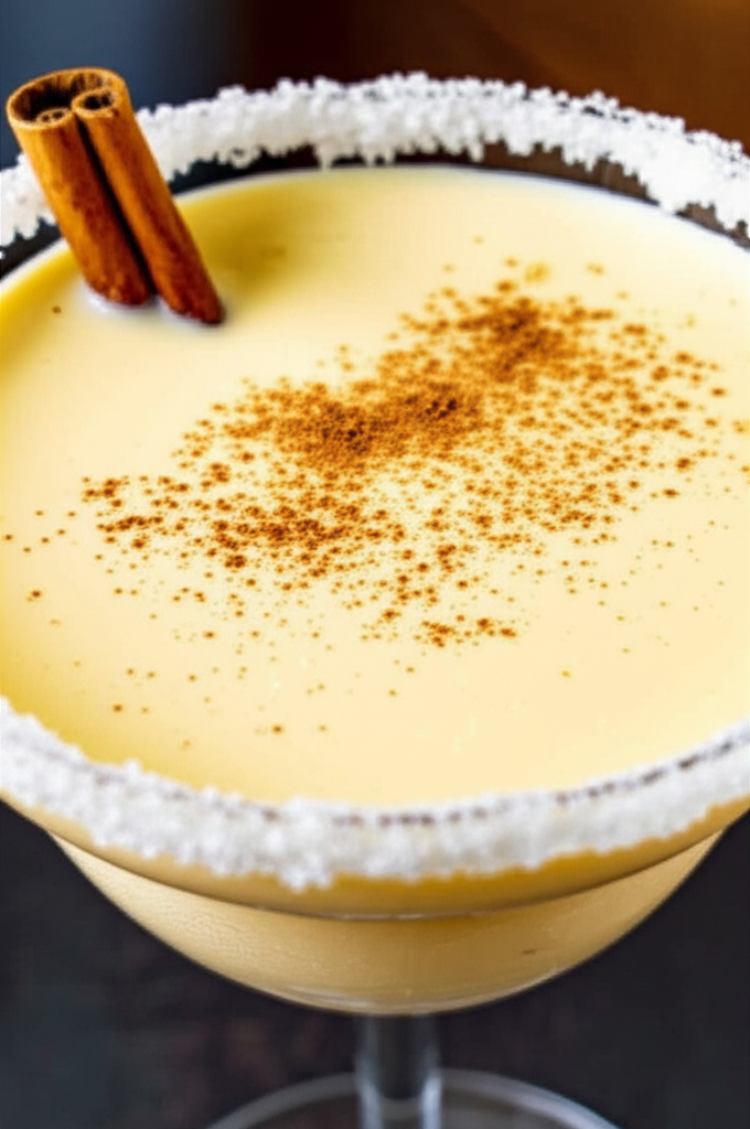 Holiday magic Eggnog Martini drink