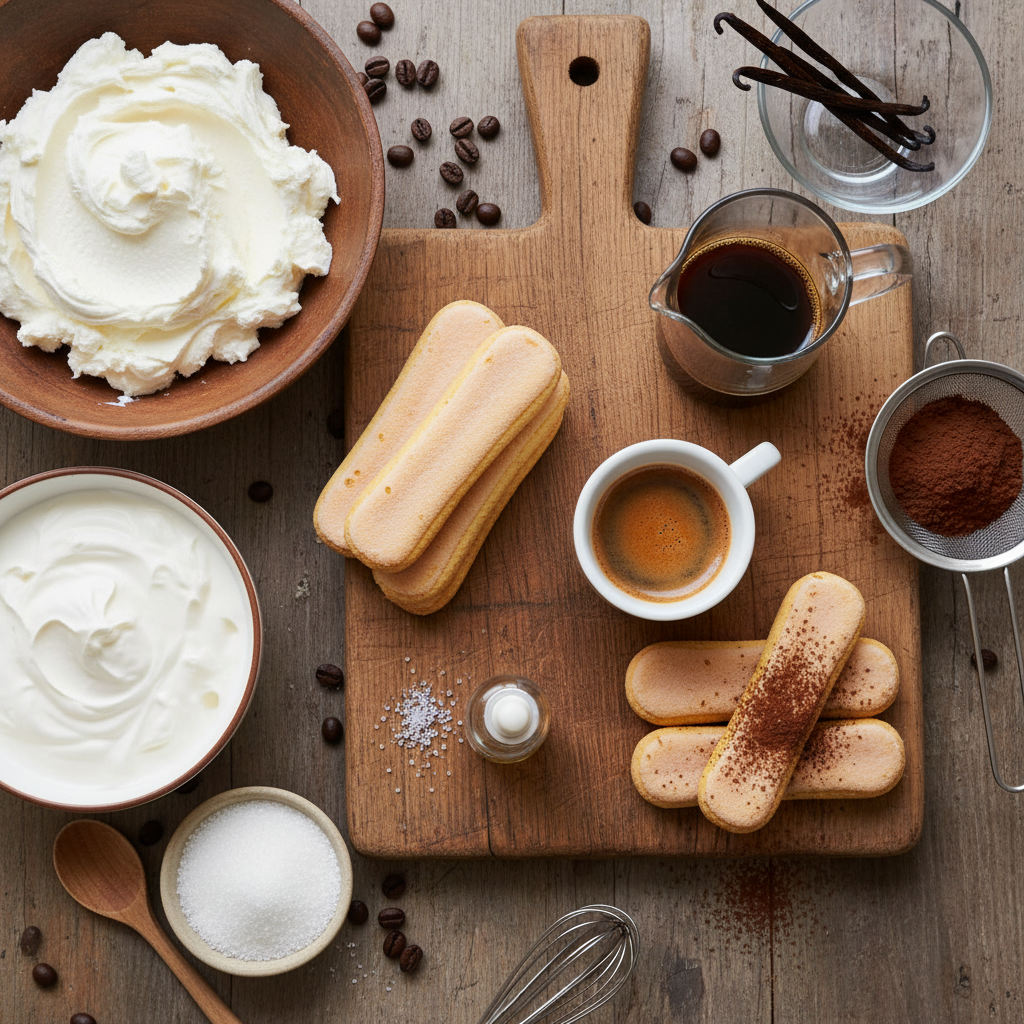 Ingredients for Espresso Tiramisu Trifle