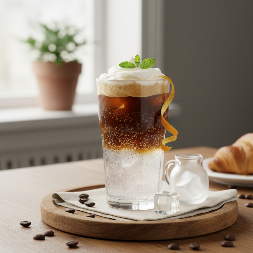 Espresso Tonic Frappe served in glass
