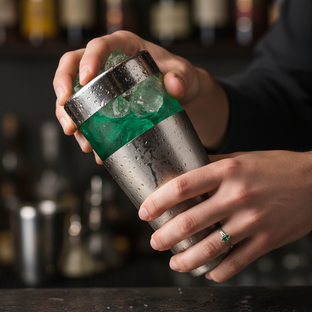 Shaking the Green Lantern Cocktail