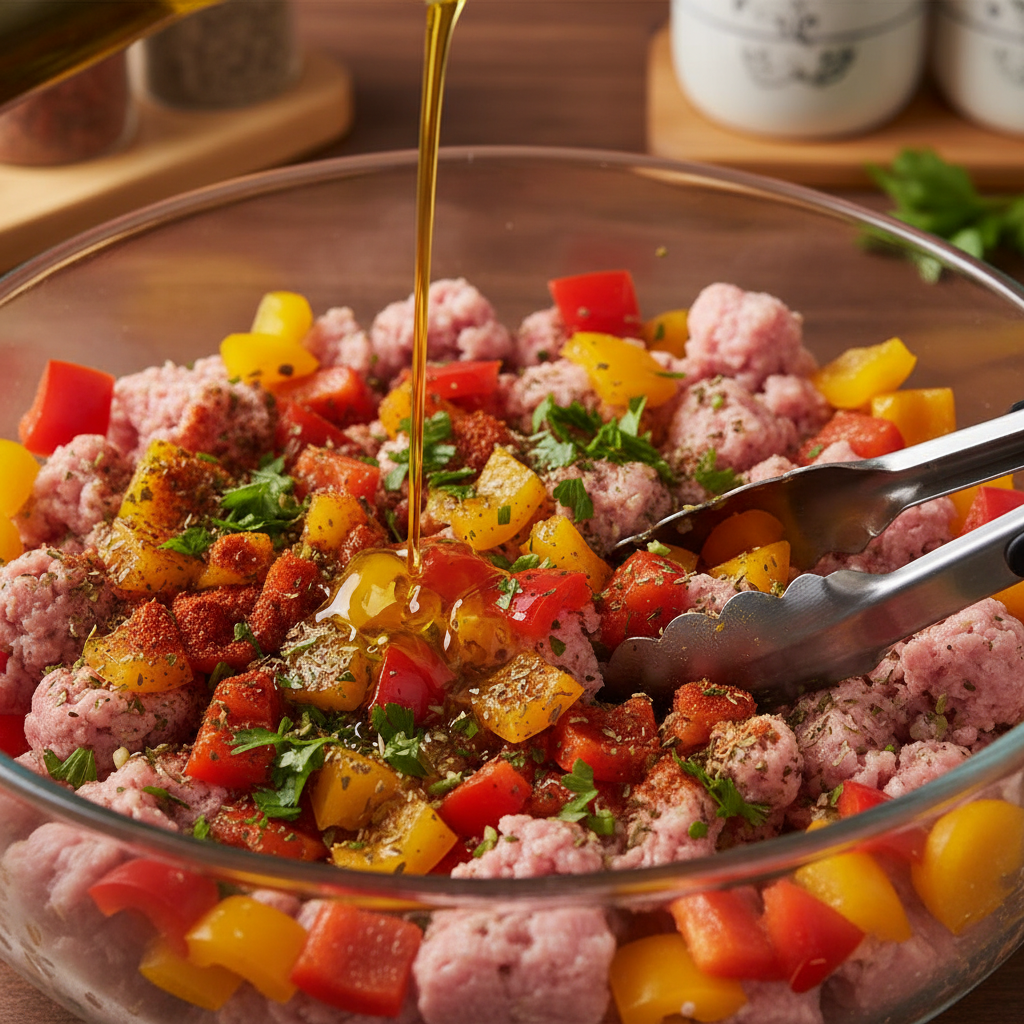 Cooking ground turkey in skillet