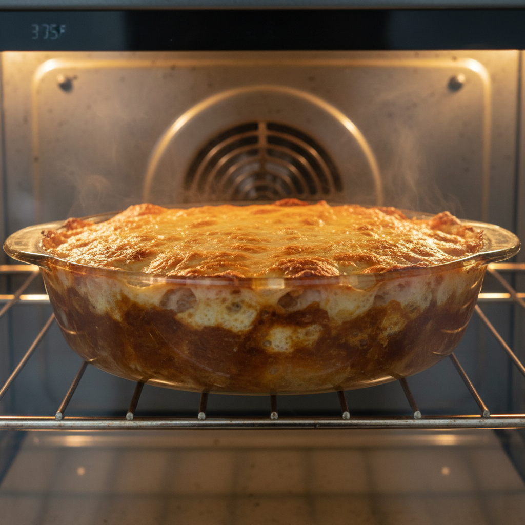Ground Turkey Sweet Potato Casserole served in a dish