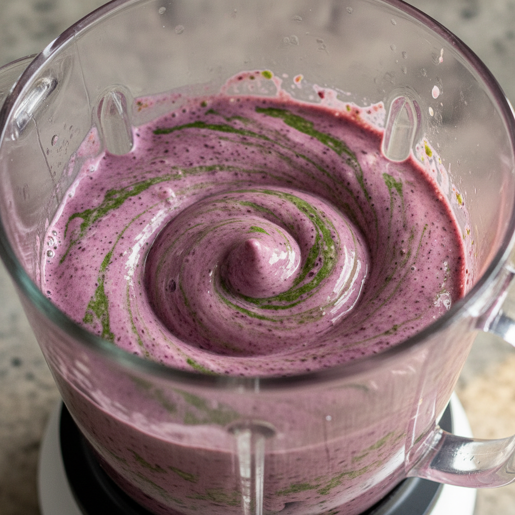 Blending Hazelnut Mocha Smoothie