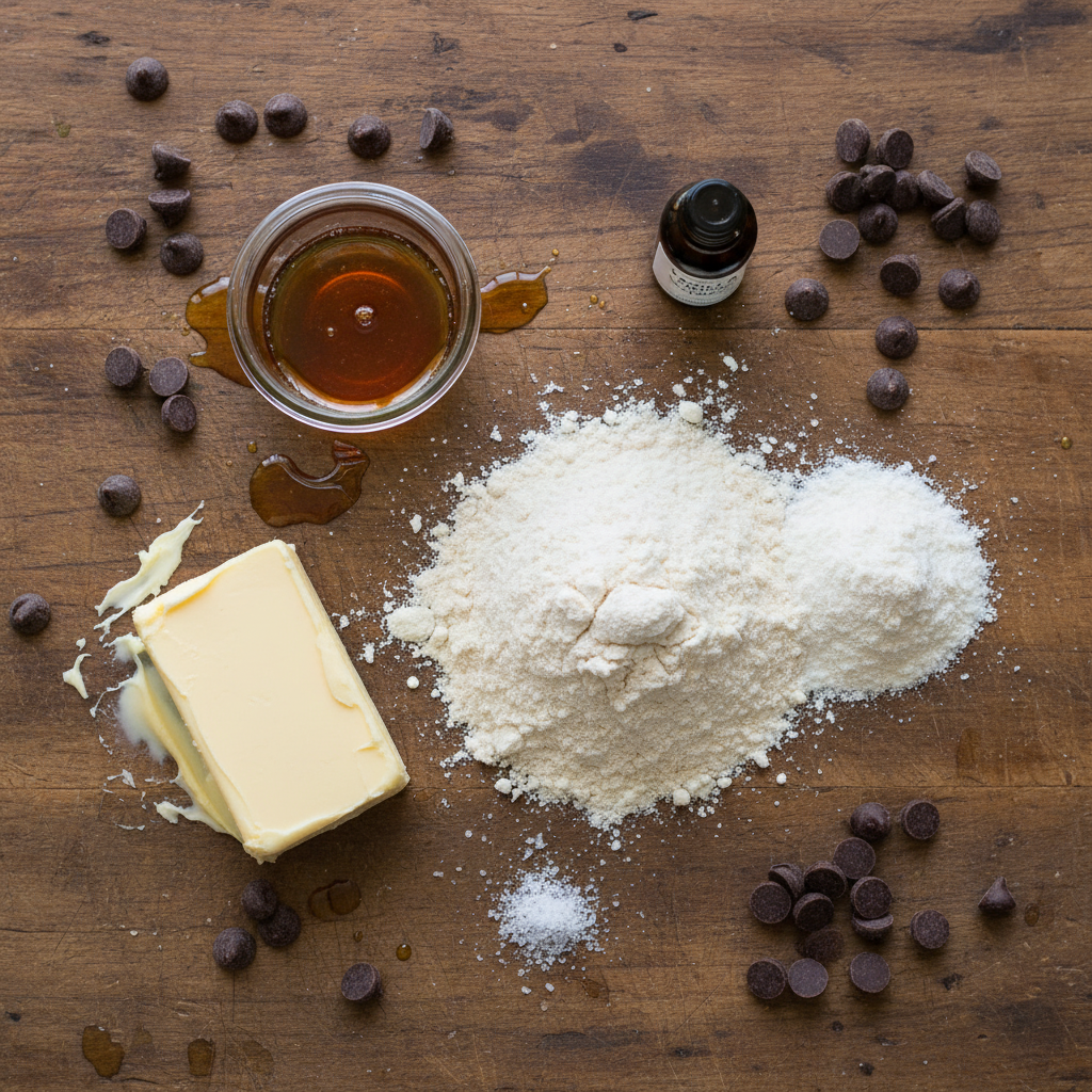 Ingredients for healthy cookie dough