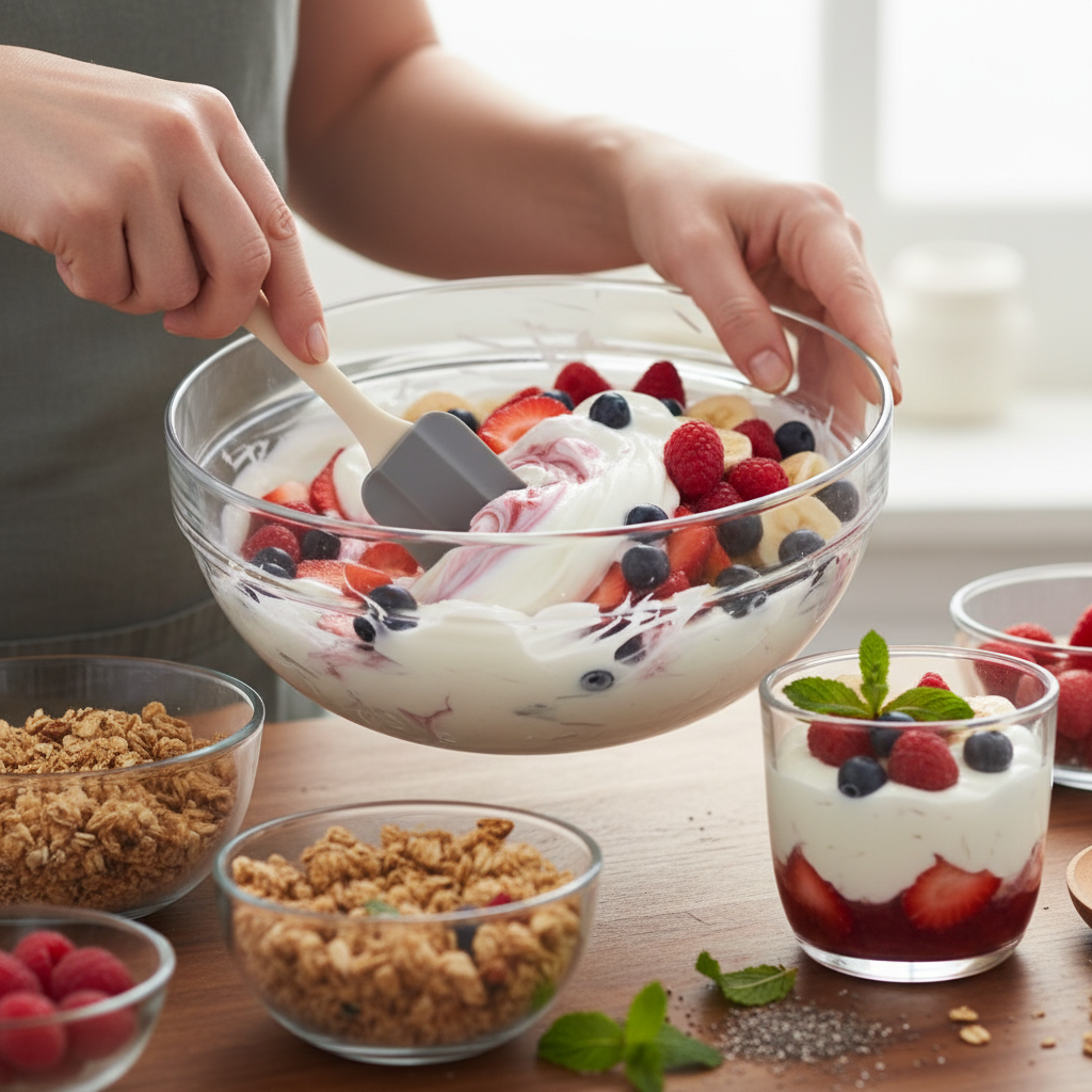 Peach Berry Parfait Smoothie