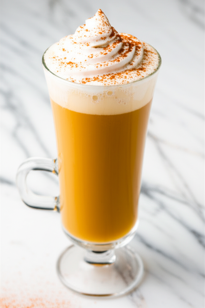 Warm pumpkin drinks in cozy cups