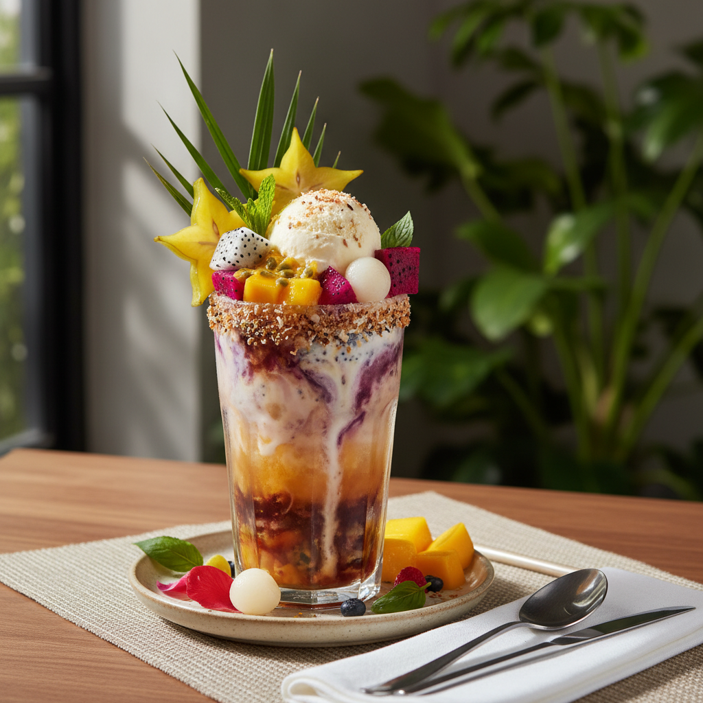 Final plated dirty soda drink ready to enjoy