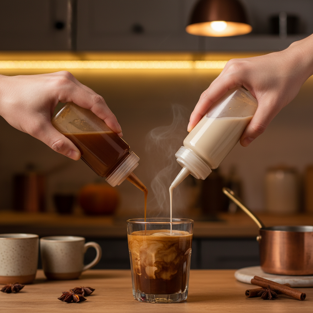 Cinderella Latte with white mocha and pumpkin spice