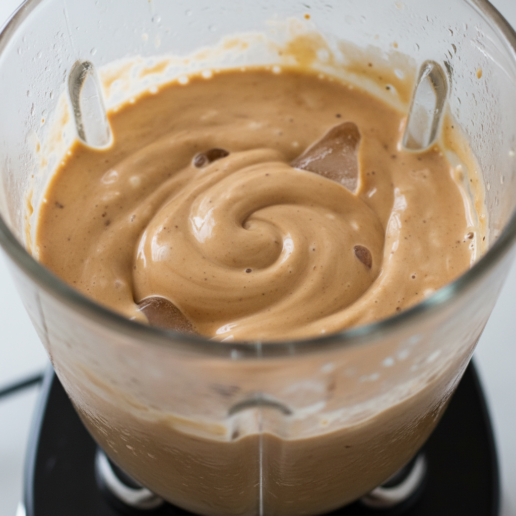 Blender mixing Baileys Mudslide ingredients