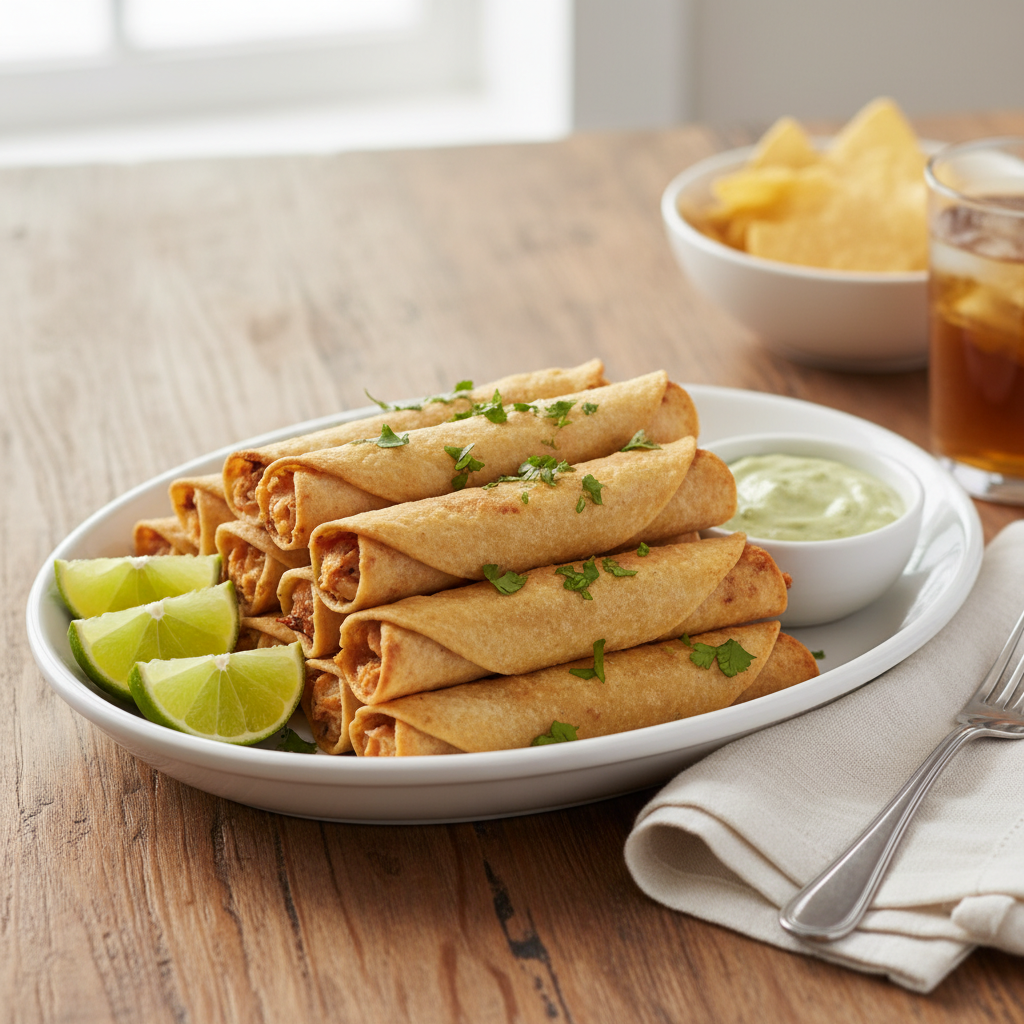 Ingredients for Baked Chicken Taquitos