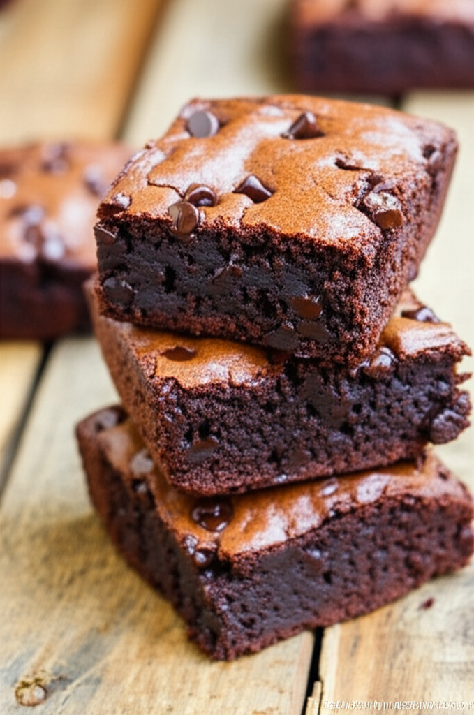 Moist banana brownies fresh from the oven