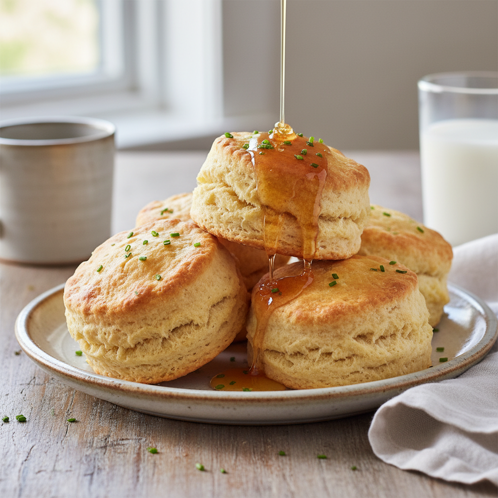 Buttermilk biscuits stored in an airtight container