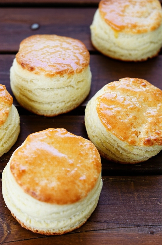 Fresh buttermilk biscuits on a plate